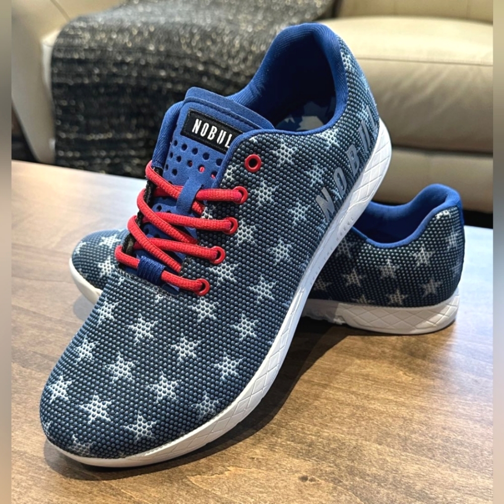 NOBULL Flag Print Trainer - US 11.5, Blue